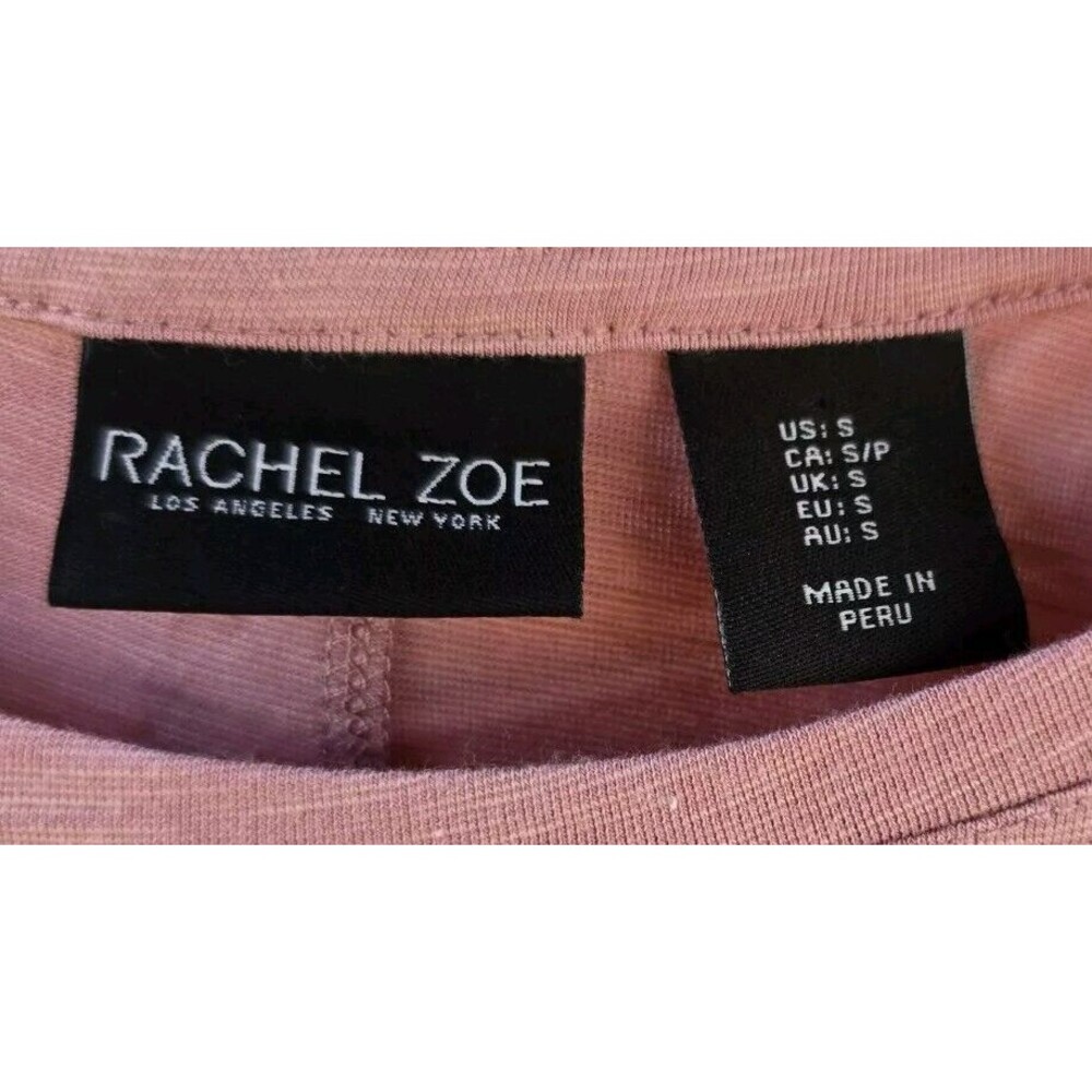 Rachel Zoe Cotton Tunic Top Womens Size Small Light Pink Gauze - Picture 3 of 3